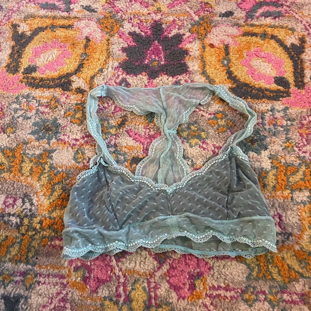 Honeydew Intimates Blue Lace Longline Bralette - Picture 1 of 2